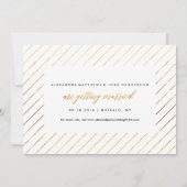 Goldenes Skript-Foto Save the Date in Imitate Foil (Rückseite)