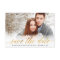 Goldenes Skript-Foto Save the Date in Imitate Foil