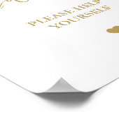 Goldenes Skript für die Gastgeschenke Hochzeiten d Poster (Ecke)