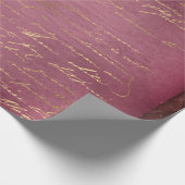 Goldenes Skript für Not leidendes Rot Geschenkpapier (Ecke)