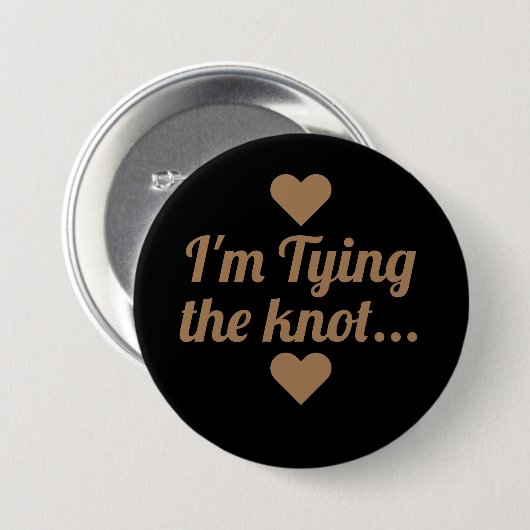 Goldenes Skript Ich binde den Knopf Button (Vorne & Hinten)