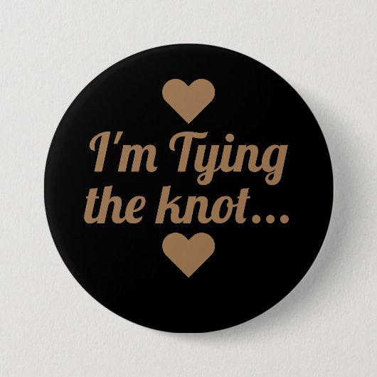 Goldenes Skript Ich binde den Knopf Button (Vorderseite)