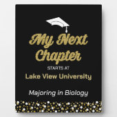 Goldenes Skript mein nächstes Kapitel Grad-Zeichen Fotoplatte (Vorderseite)