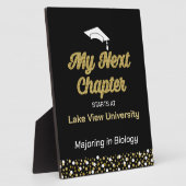 Goldenes Skript mein nächstes Kapitel Grad-Zeichen Fotoplatte (Seite)