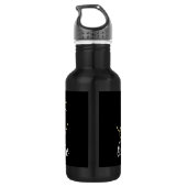 Goldenes Skript Scissors Hairstylist-Friseursalon Trinkflasche (Rückseite)