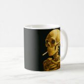 Goldenes Skull - Einzigartiges Van Gogh Inspiriert Kaffeetasse (VorderseiteRechts)
