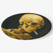 Goldenes Skull - Einzigartiges Van Gogh Inspiriert Pappteller (Schrägansicht)