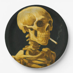 Goldenes Skull - Einzigartiges Van Gogh Inspiriert Pappteller