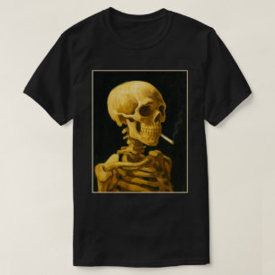 Goldenes Skull - Einzigartiges Van Gogh Inspiriert T-Shirt