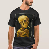Goldenes Skull - Einzigartiges Van Gogh Inspiriert T-Shirt (Vorderseite)
