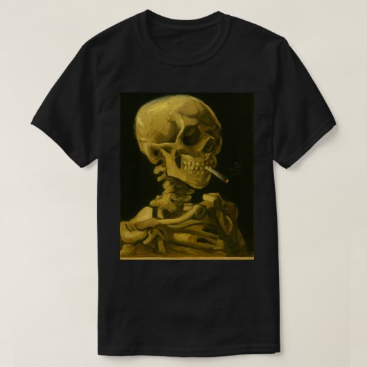 Goldenes Skull - Einzigartiges Van Gogh Inspiriert T-Shirt (Design vorne)