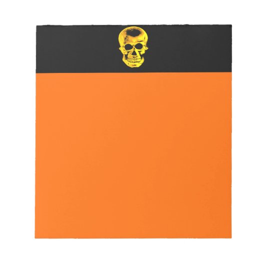 Goldenes Skull Notepad Notizblock (Vorderseite)
