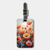 Goldenes Sommerglühen Mohnparadies Gepäckanhänger (Vorderseite vertikal)