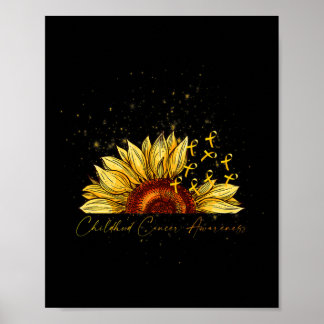 Goldenes Sonnenblumenband - Monat der Aufklärung ü Poster