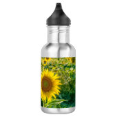 Goldenes Sonnenblumenfeld Edelstahlflasche (Rechts)