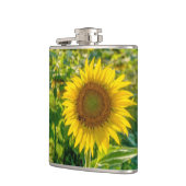 Goldenes Sonnenblumenfeld Flachmann (Links)