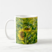 Goldenes Sonnenblumenfeld Kaffeetasse (Links)