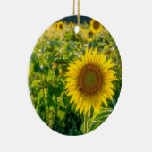 Goldenes Sonnenblumenfeld Keramik Ornament (Rechts)