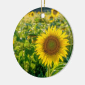 Goldenes Sonnenblumenfeld Keramik Ornament (Links)