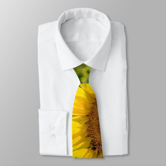 Goldenes Sonnenblumenfeld Krawatte (Gebunden)