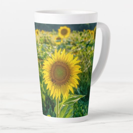 Goldenes Sonnenblumenfeld Milchtasse (Rechte Ecke)