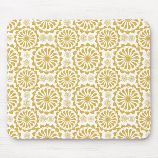Goldenes Sonnenblumenmuster Mousepad (Vorne)