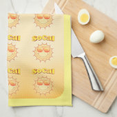 Goldenes Sonnenmuster Geschirrtuch (Viertel Falte)