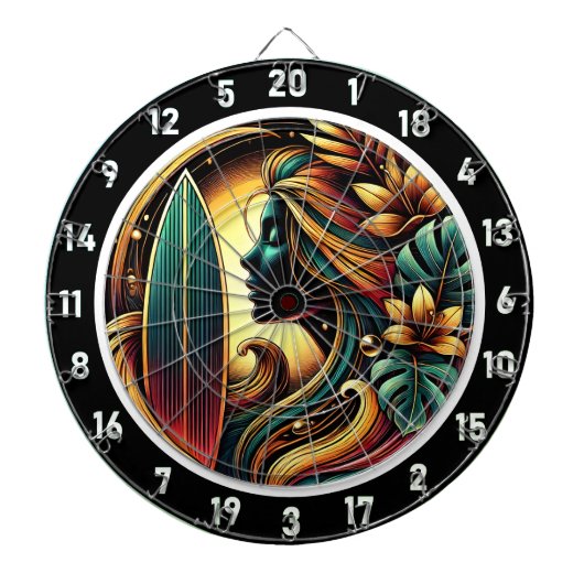 Goldenes Sonnenuntergang Dartscheibe (vorne)