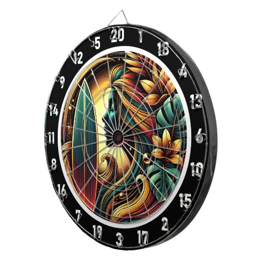 Goldenes Sonnenuntergang Dartscheibe (Vorderseite rechts)