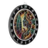 Goldenes Sonnenuntergang Dartscheibe (Vorderseite Links)