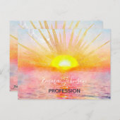 Goldenes Sonnenuntergang Mandala Postkarte (Vorne/Hinten)