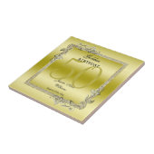 Goldenes Spiel & Glitzer 50. Goldener Geburtstag Fliese (Seite)