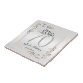 Goldenes Spiel & Glitzer 50. Hochzeitsjubiläum Fliese (Seite)