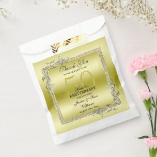 Goldenes Spiel & Glitzer 50. Hochzeitsjubiläum Geschenktütchen