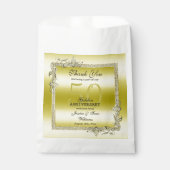 Goldenes Spiel & Glitzer 50. Hochzeitsjubiläum Geschenktütchen (Vorderseite)