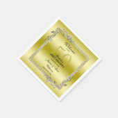 Goldenes Spiel & Glitzer 50. Hochzeitsjubiläum Serviette (Ecke)