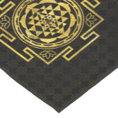 Goldenes Sri Yantra/Sri Chakra Kurzer Tischläufer (Ecke)