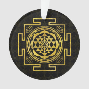 Goldenes Sri Yantra/Sri Chakra Ornament