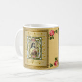 Goldenes St. Therese das kleine Blumen-Tasse Kaffeetasse (Vorderseite Links)