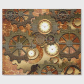Goldenes steampunk geschenkpapier (Flach)
