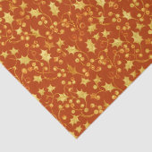 Goldenes Stechpalmenmuster Seidenpapier (Detail)