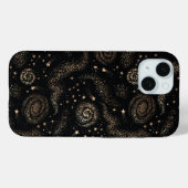 Goldenes Sternbild Galaxy Muster Case-Mate iPhone Hülle (Rückseite (Horizontal))