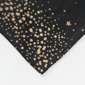Goldenes Sternbild Galaxy Muster Fleecedecke (Ecke)
