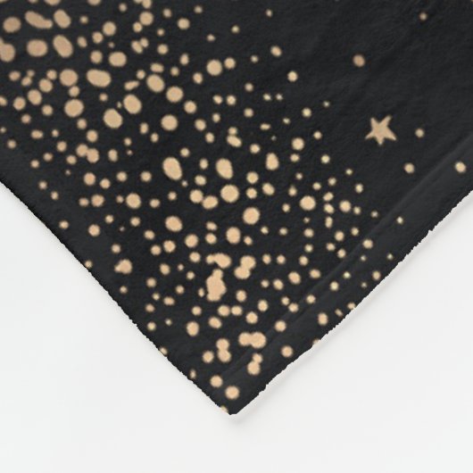 Goldenes Sternbild Galaxy Muster Fleecedecke (Ecke)