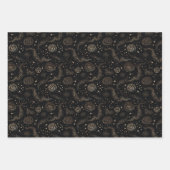Goldenes Sternbild Galaxy Muster Geschenkpapier Set (Vorderseite)