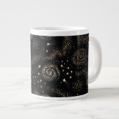Goldenes Sternbild Galaxy Muster Jumbo-Tasse (Vorderseite Rechts)