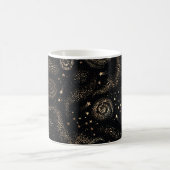 Goldenes Sternbild Galaxy Muster Kaffeetasse (Mittel)
