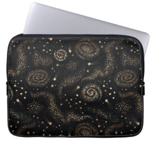 Goldenes Sternbild Galaxy Muster Laptopschutzhülle