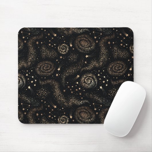 Goldenes Sternbild Galaxy Muster Mousepad (Mit Mouse)