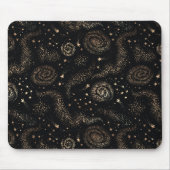 Goldenes Sternbild Galaxy Muster Mousepad (Vorne)